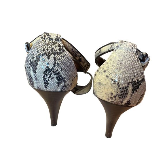 Ann Taylor Julia Python T-Strap Heels 8.5 Cream - Picture 11 of 13